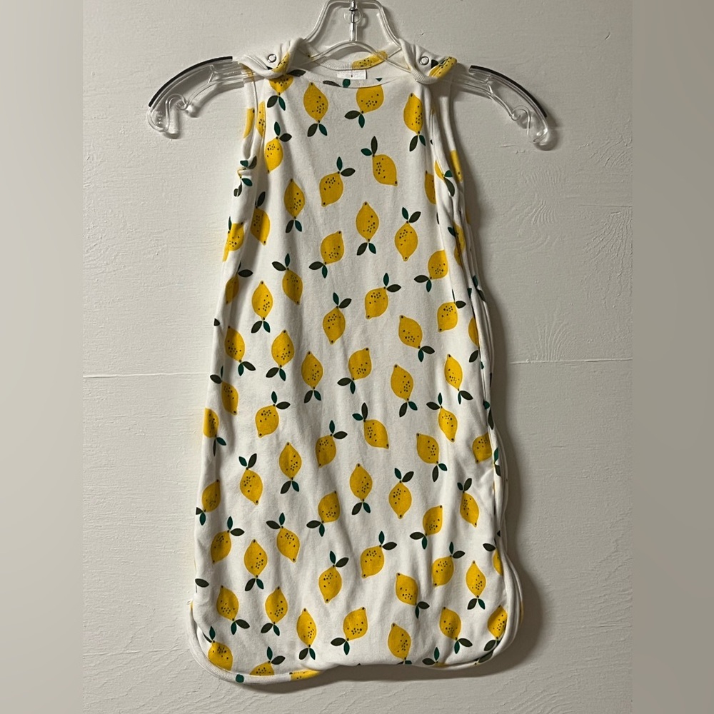 Hanna Andersson Lemon Print Sleep Sack Organic Cotton Size Small